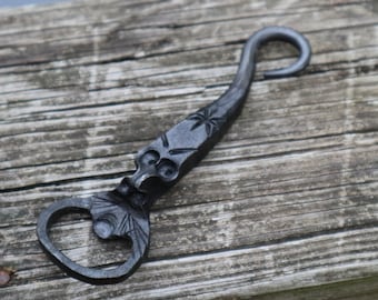 Bottle Opener, Blacksmith Made, Hand Forged Metal Beer Wizard