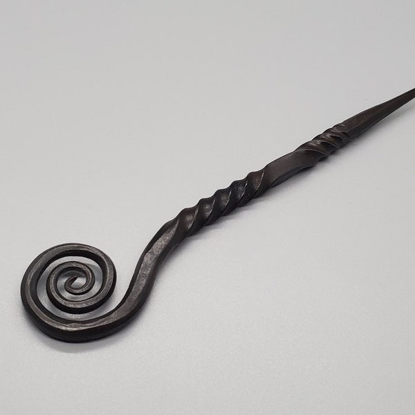 Metal Hair Stick Celtic Spiral, Blacksmith Made, Hand Forged Hair Spike