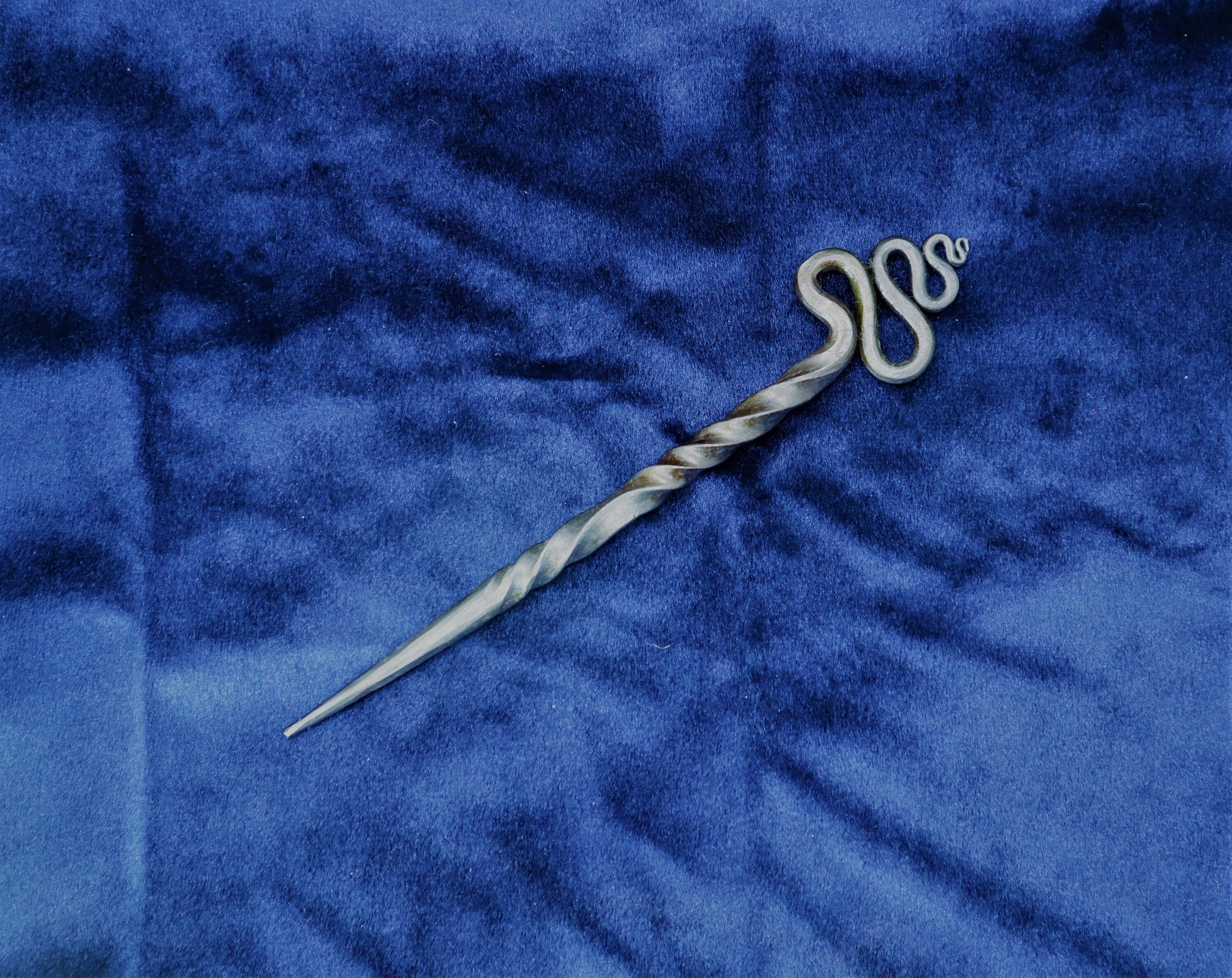Metal Hair Stick, Serpentine, Iron snake, Metal Serpent Hairstick, St…