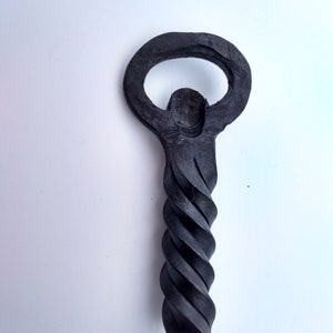 Twisted Metal Bottle Opener, Hand Forged, Blacksmith Made Bottle Opener