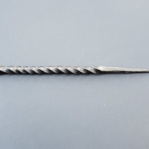 Twisted Metal Hair Stick Blacksmith Made Steel Hair Spike Hand Forged