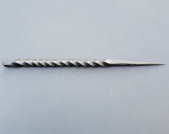 Twisted Metal Hair Stick Blacksmith Made Steel Hair Spike Hand Forged