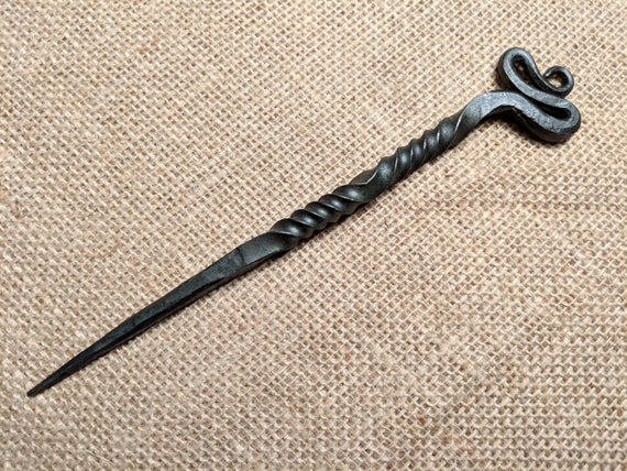 Metal Hair Stick Celtic Viking Style Hand Forged Steel Hair Etsy