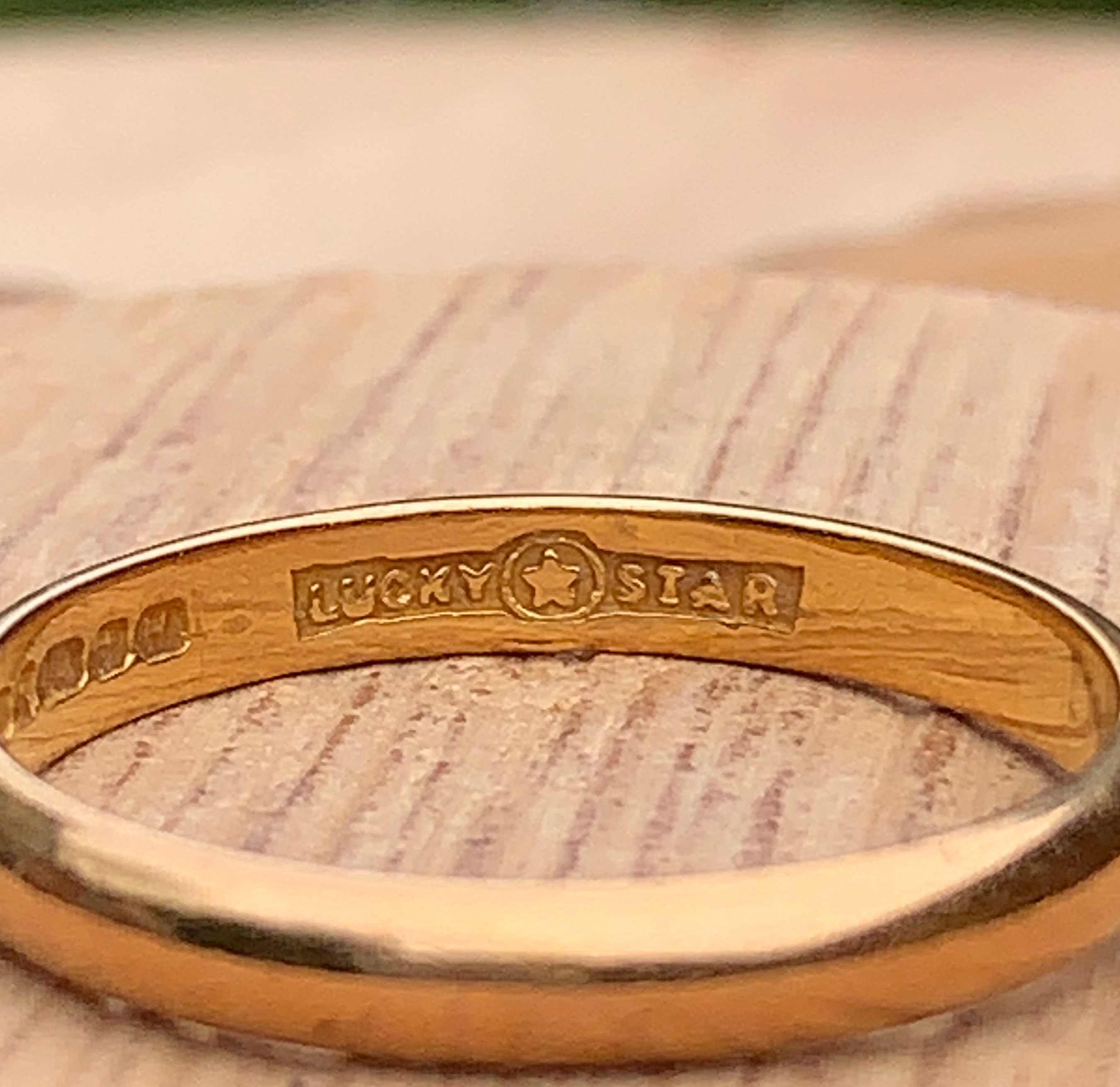 22K Gold ring 'Lucky star' vintage 22K yellow gold Etsy