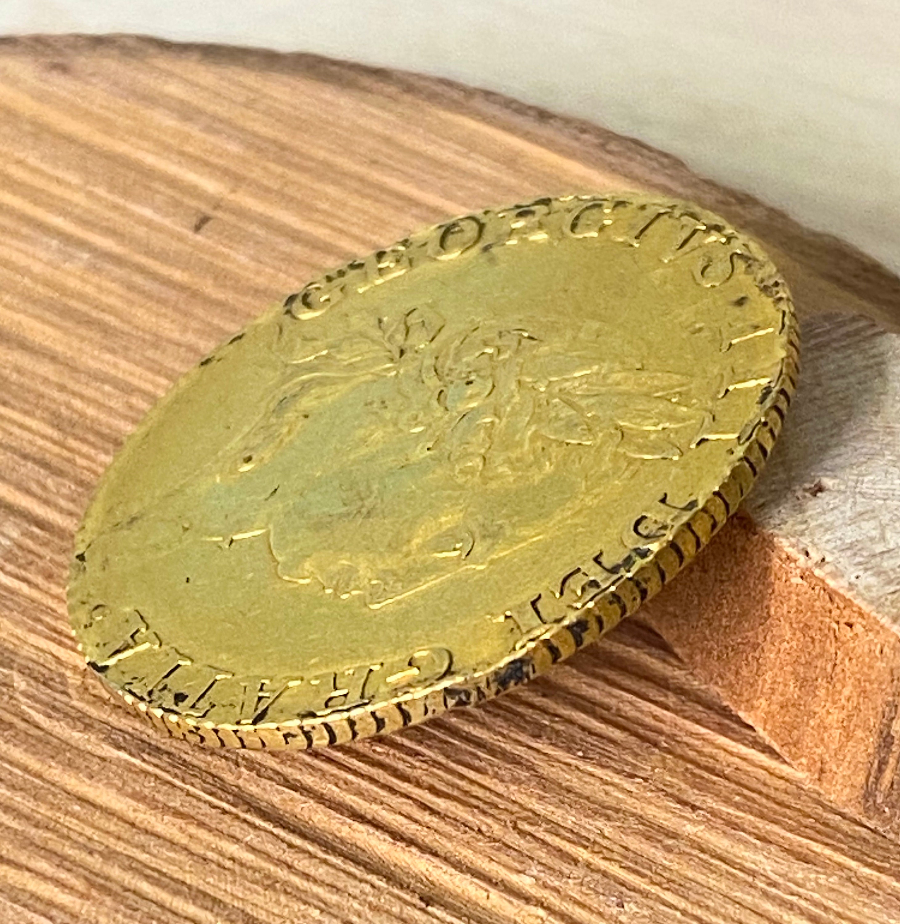 Gold Guinea coin year 1787. A 22K genuine antique full Guinea Etsy