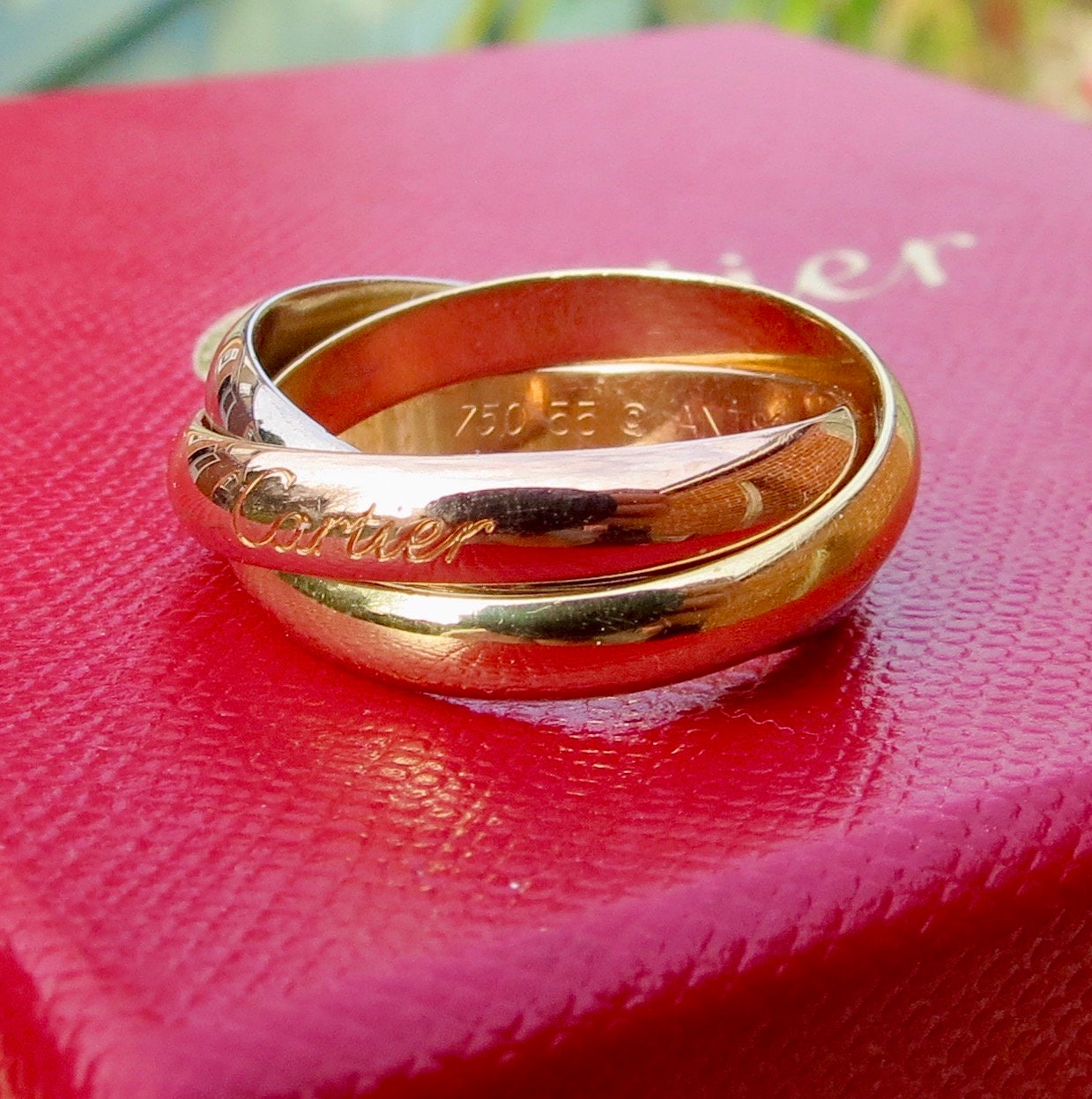 cartier three gold wedding ring