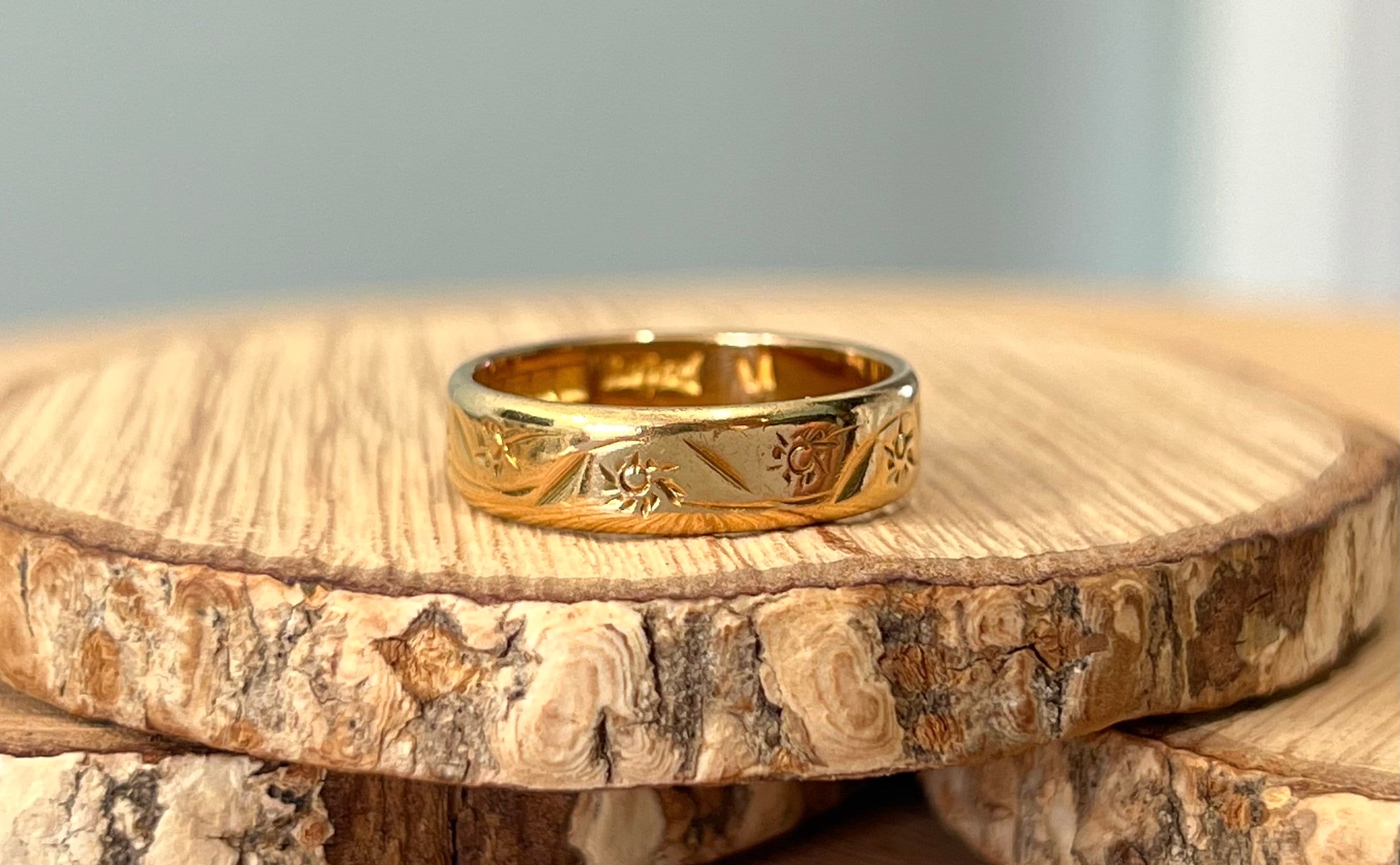 Mens 22k Gold Ring Etsy Australia