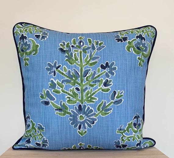 Cornflower blue throw store pillows