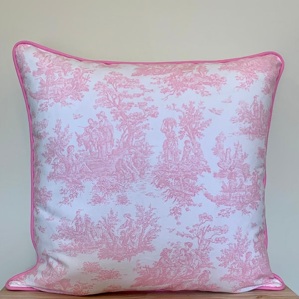Toile Pillow Cover Etsy
