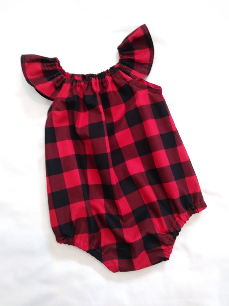 tartan romper baby