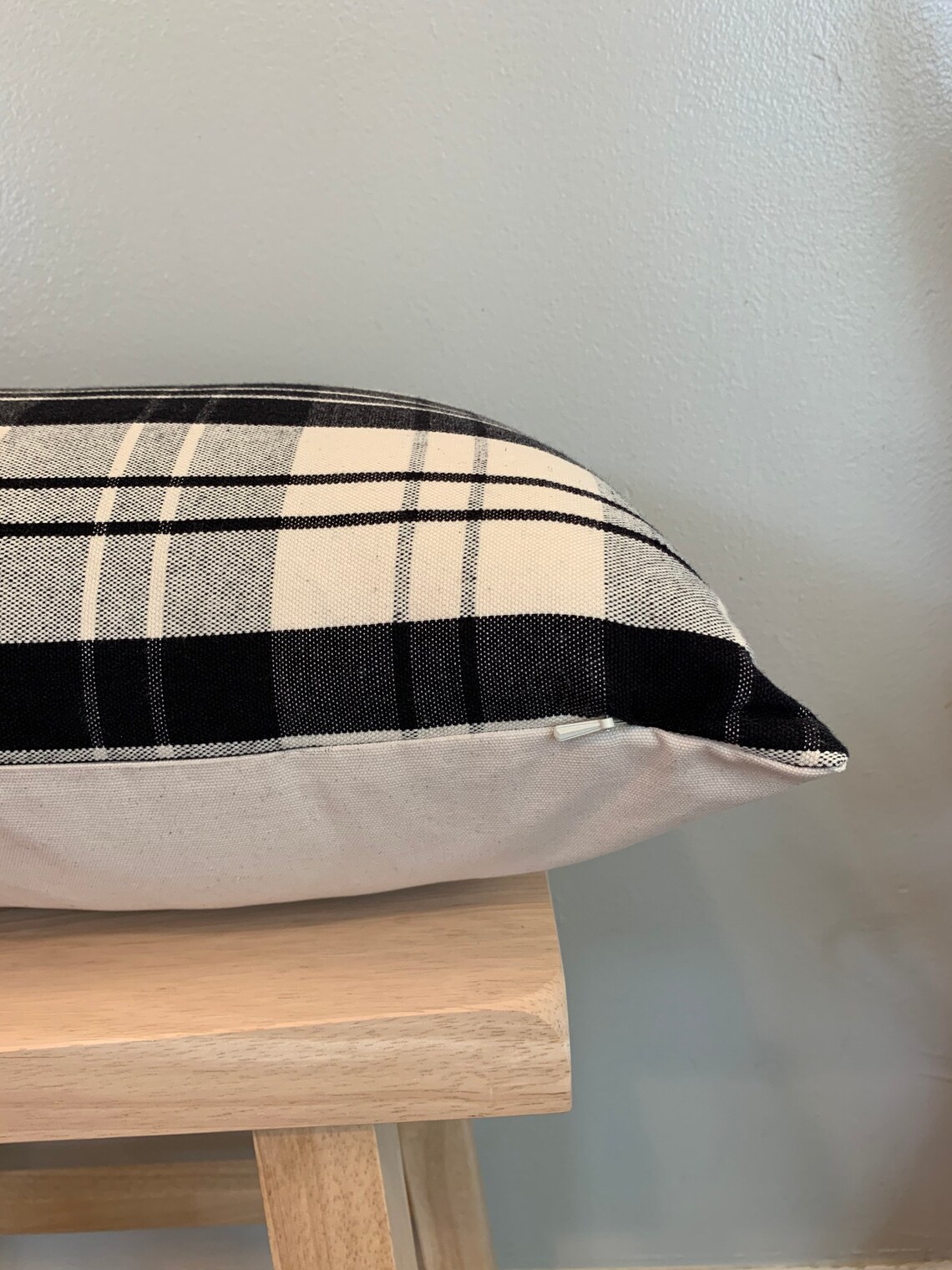 Black and Cream Lumbar Pillow Cover 14x28 Lumbar Pillow Etsy