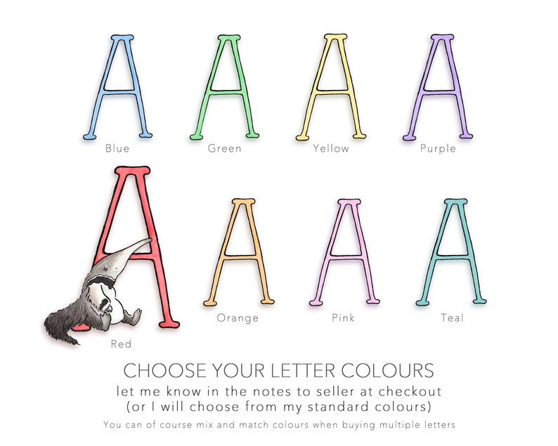 Animal Alphabet, H is for Hedgehog. mounted print, 8x10 Children's Room Decor, Baby gift and naming ceremony. image 5