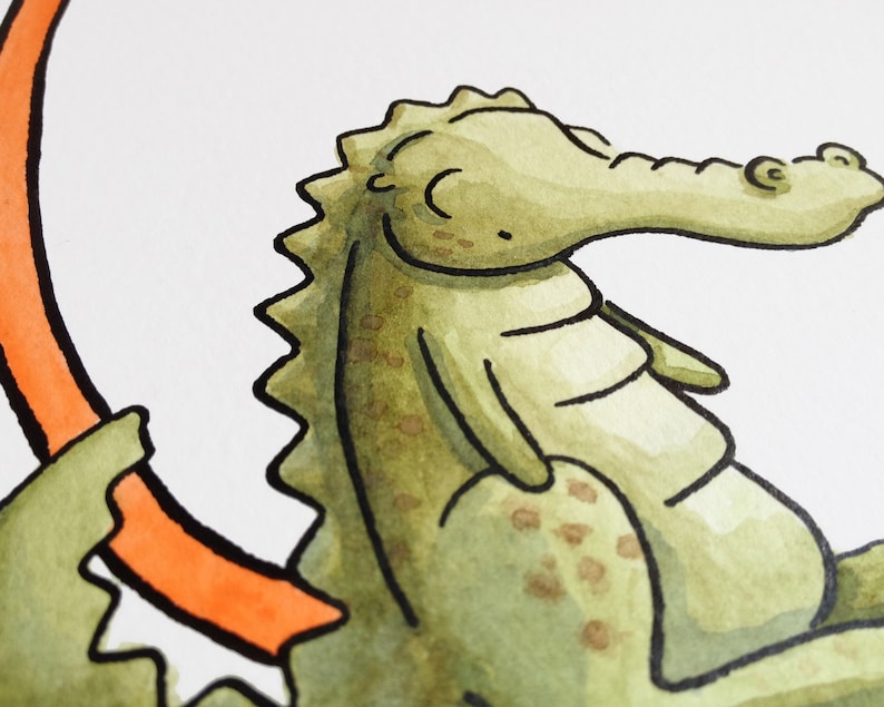 8x10 UNFRAMED print C is for Crocodile personalised nursery wall art Animal Alphabet