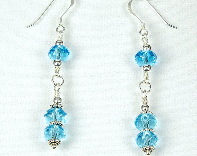 SLVR GRAY BLUE PRPL EARRINGS main image 1