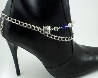 Boot Bracelet, Boot Bling, Boot Jewelry, Boot Anklet, Modern Jewelry, Moon Charm