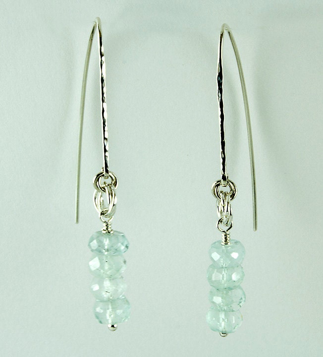 Ulysses Aquamarine Earrings Silver