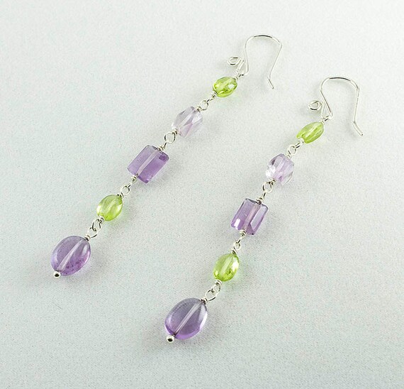 Peridot and amethyst earrings deals