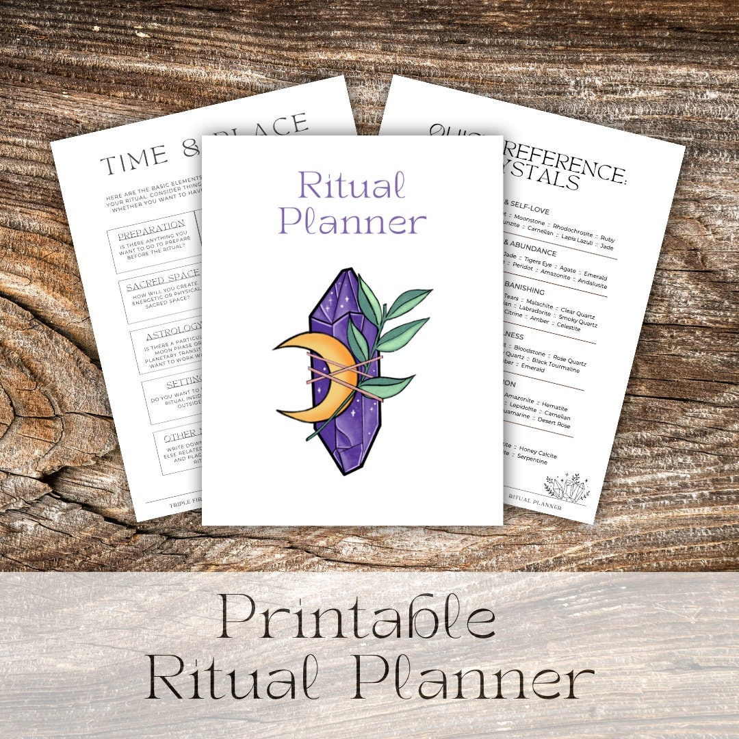 Planner Ritual Ritual Planner, Printable & Digital Download, Magical Ritual Planner - Etsy