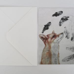 Reproduction Print of Antique Botanical Engraving on Luxe Postcard & Envelope - FREE GIFT