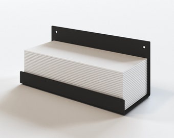 Metal Multifold Paper Towel Holder, Black or White Steel, Brushed Brass, Minimalist
