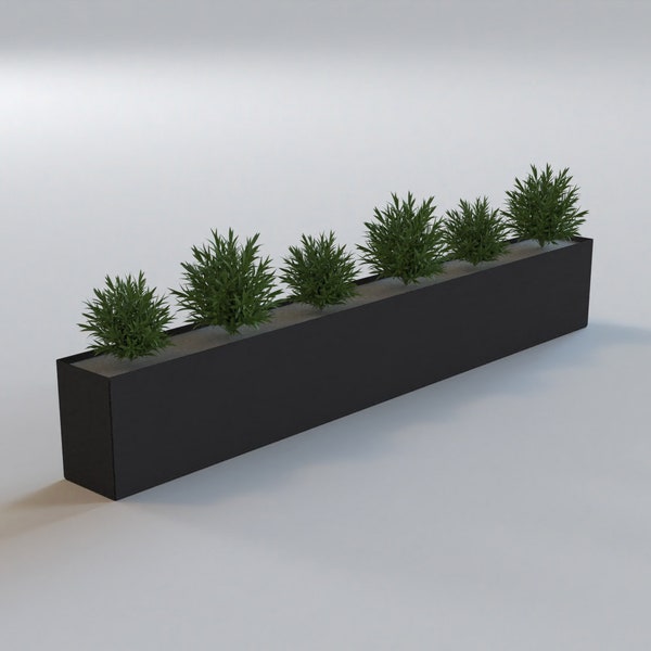 Indoor/Outdoor Metal Box Planter; Minimalist Box Planter, Multiple Colors