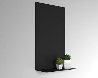 Metal Wall Shelf, Black, White