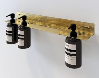 Brass Luxury Soap Dispenser Holder, Modern Metal Bathroom Shower Hardware