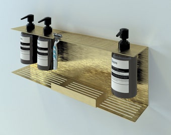Brass Luxury Soap Dispenser Holder, Modern Metal Bathroom Shower Hardware