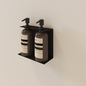 Soporte dispensador de jabón de lujo de metal, accesorios de ducha de baño modernos, latón, acero imagen 5
