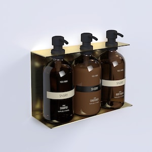 Metal Luxury Soap Dispenser Holder, Modern Bathroom Shower Hardware, Brass, Steel