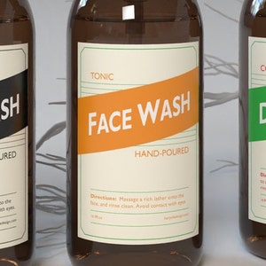 Soap Bottle Labels -Shampoo Conditioner Labels / Hand Soap Wash Label / Vintage / Body Wash Labels / Bathroom Label Waterproof