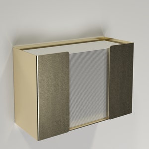 Porta-toalhas de papel multidobrável de metal, aço inoxidável, preto fosco ou latão sólido