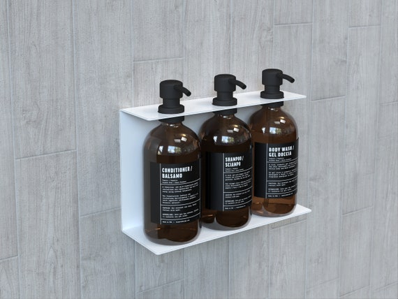 Metal Luxury Soap Dispenser Holder, Modern Bathroom Shower