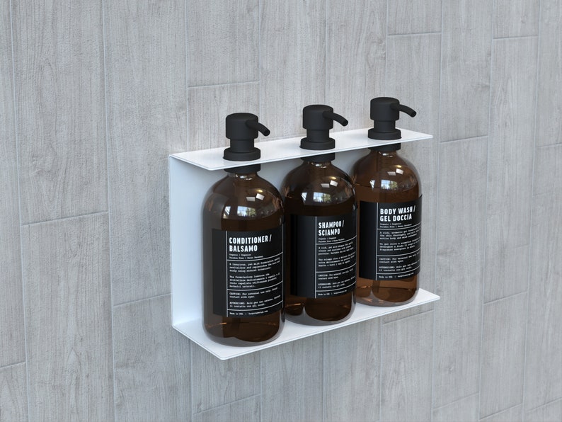 Metal Luxury Soap Dispenser Holder, Modern Bathroom Shower Hardware, Brass, Steel White