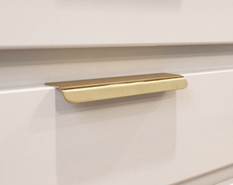 Brass Edge Cabinet Pull: Minimalist Door Handle