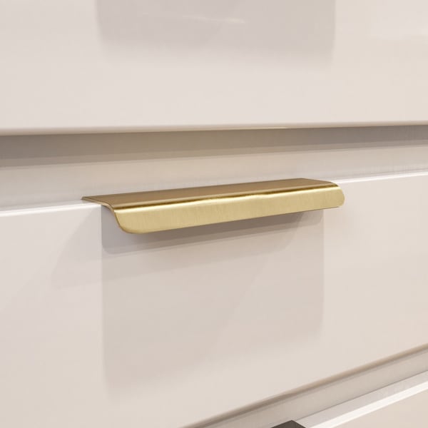 Brass Minimalist Cabinet Pull, Door Pull, Edge Pull, Cabinet Handle