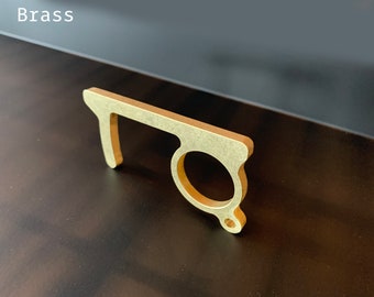 Solid Brass No Touch Door Opener: Hygienic Key Tool