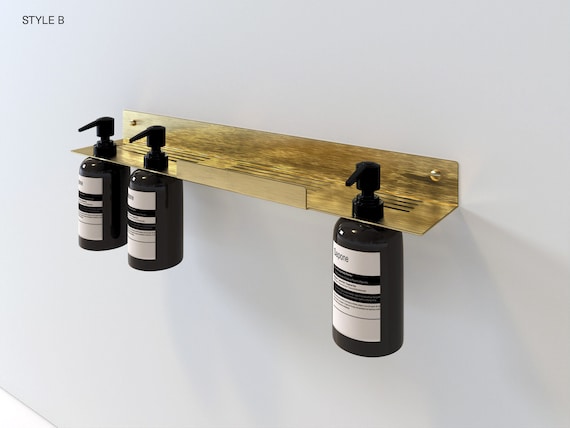 Metal Luxury Soap Dispenser Holder, Modern Bathroom Shower