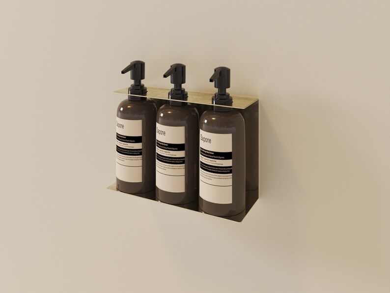 Steel Modern Bathroom Shower Hardware Brass Metal Luxury Soap Dispenser Holder