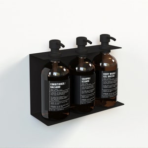 Soporte dispensador de jabón de lujo de metal, accesorios de ducha de baño modernos, latón, acero imagen 4