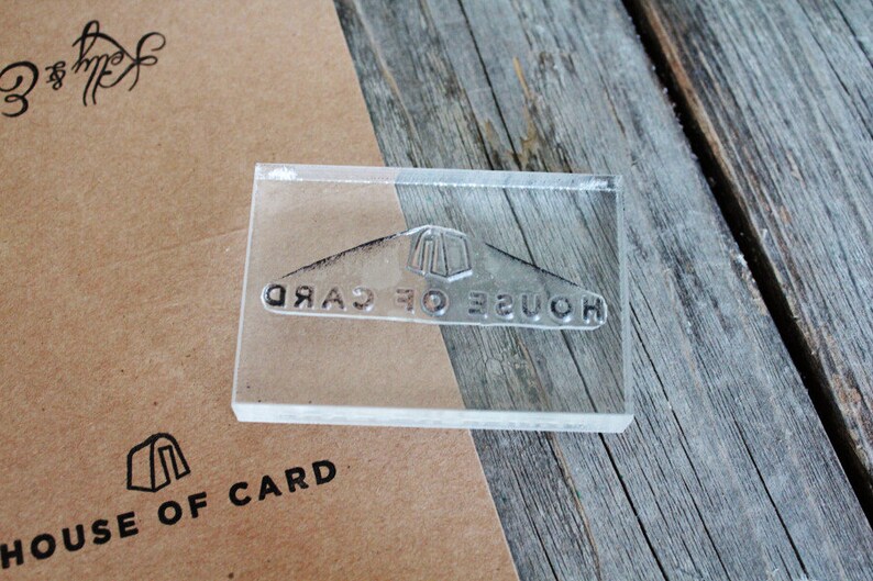 Custom Rubber Stamp 4 x 1 inches Etsy