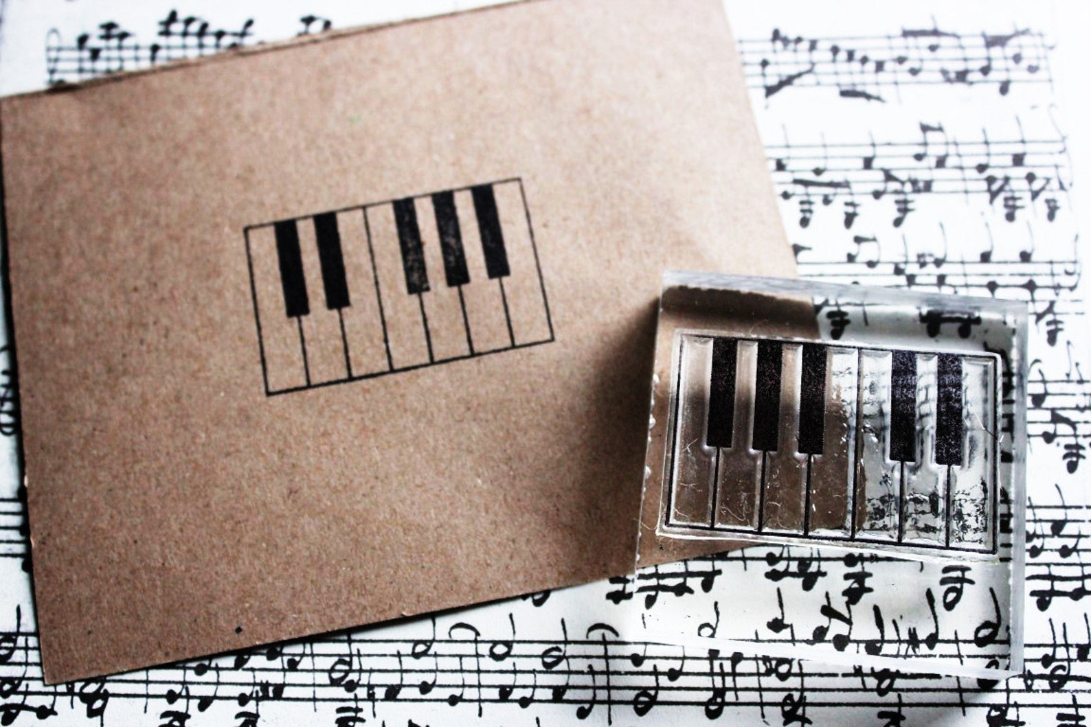 Keyboard Rubber Stamp 2 x 2 Inch Piano Rubber Stamp Etsy