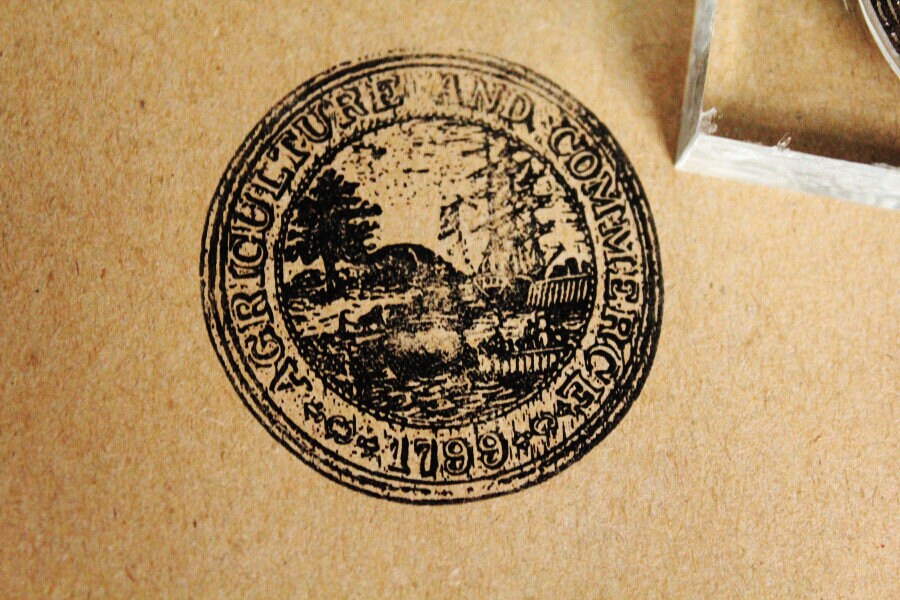Old Fashioned Seal Southern Rubber Stamp Seal Rubber Stamp Etsy