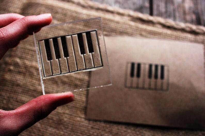 Keyboard Rubber Stamp 2 x 2 Inch Piano Rubber Stamp Etsy