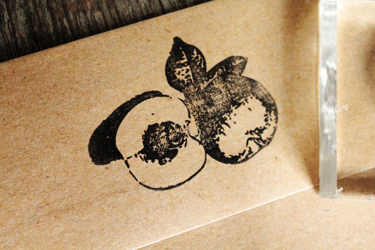 Peach Stamp Just Under 2 x 3 Inches Southern Etsy