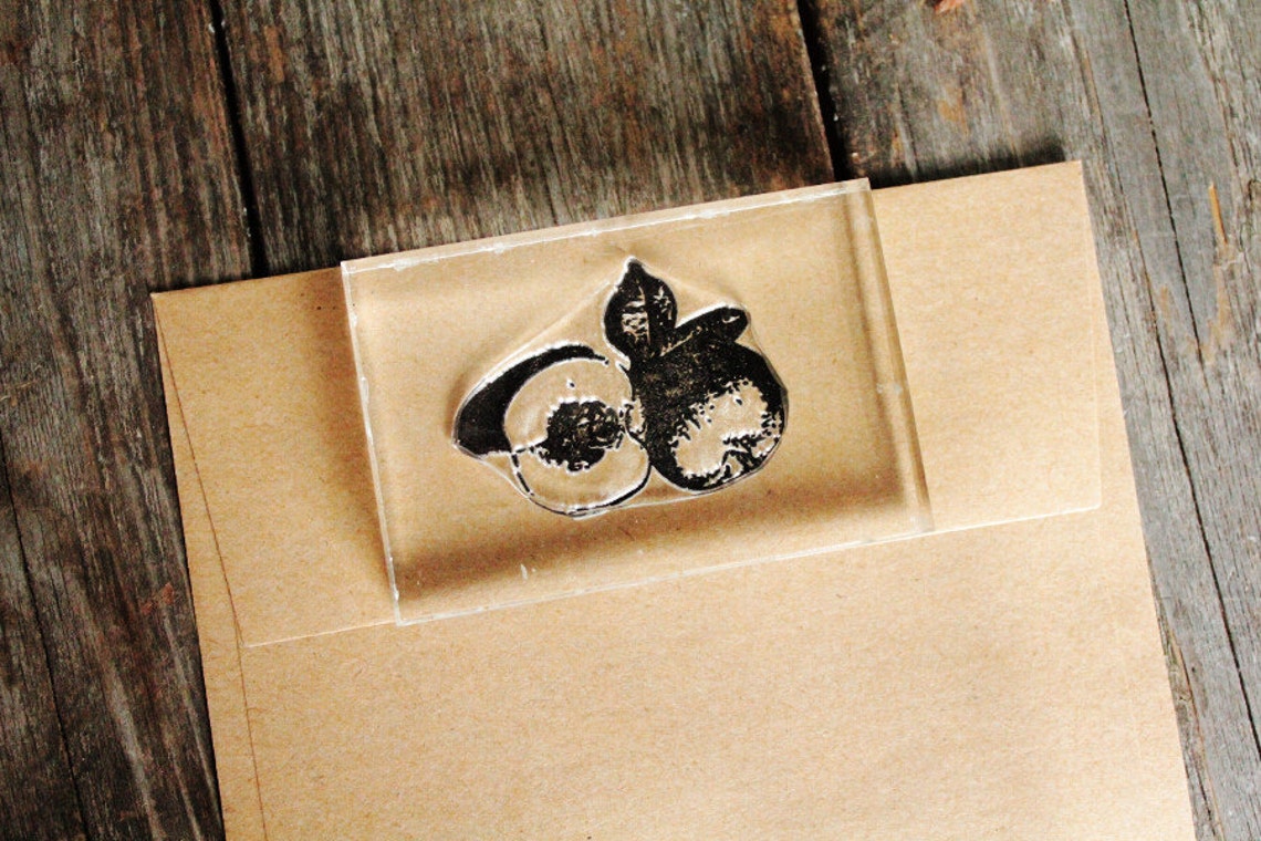 Peach Stamp Just Under 2 x 3 Inches Southern Etsy