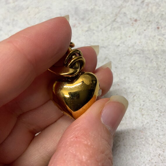 Juicy Couture Goldtone Crystal Heart Logo Chunky … - image 9