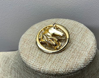 ❗️いまだけSALE❗️HARPO⭐︎horse broach HERMES Horse Pin Brooch GP Gold Plated Brooch Accessory