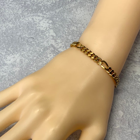 Monet Vintage gold tone figaro chain bracelet