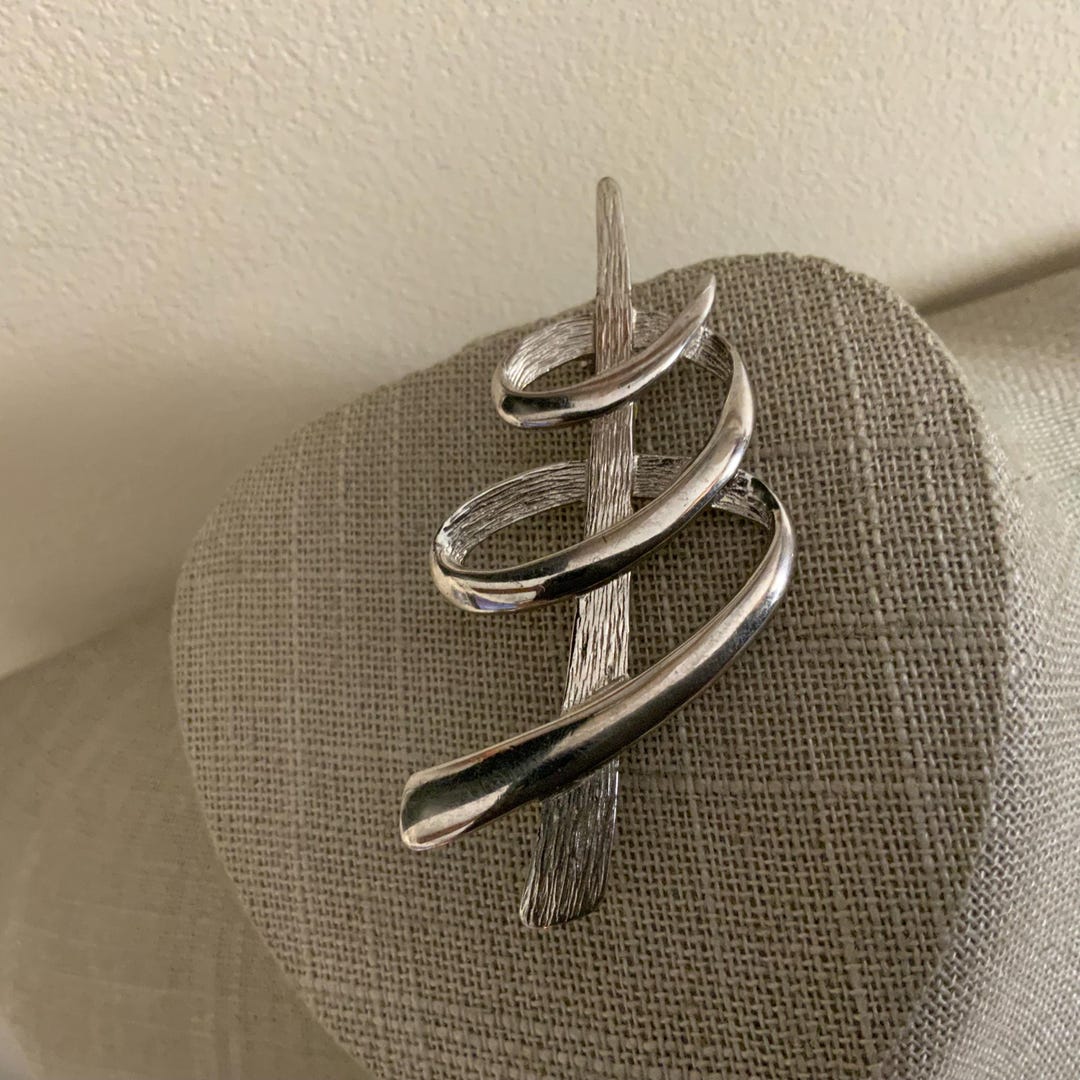 食器 JJ Vintage Silver Tone 1986 Jj Swirl Brooch - Etsy Canada